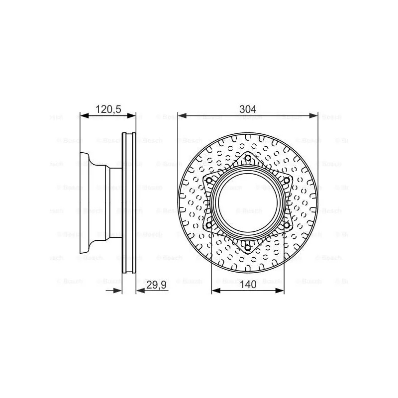 Jeu de 2 disques de frein arrière BOSCH 0 986 479 601