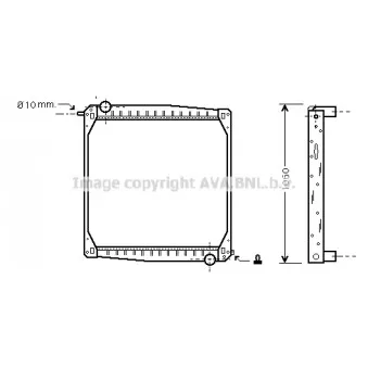 Radiateur, refroidissement du moteur AVA QUALITY COOLING