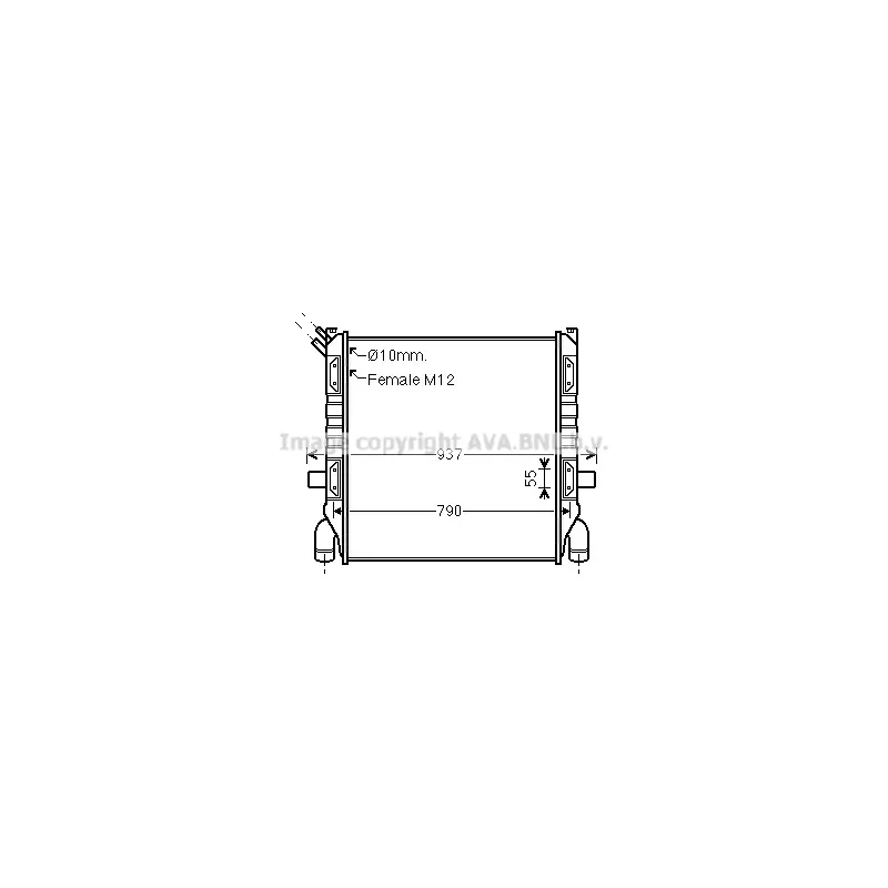 Radiateur, refroidissement du moteur AVA QUALITY COOLING SC2001