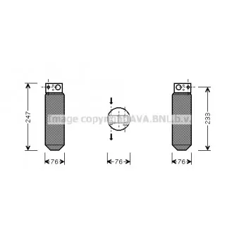 Filtre déshydratant, climatisation AVA QUALITY COOLING