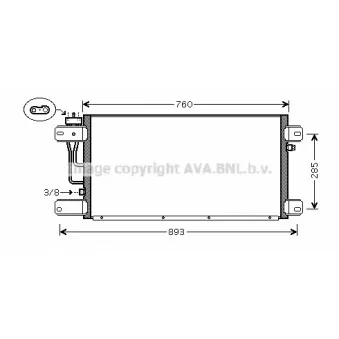 Condenseur, climatisation AVA QUALITY COOLING