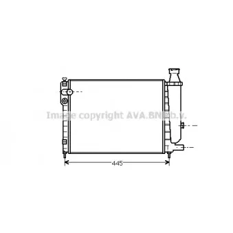 Radiateur, refroidissement du moteur AVA QUALITY COOLING