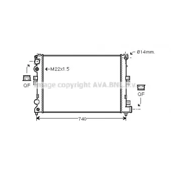 Radiateur, refroidissement du moteur AVA QUALITY COOLING