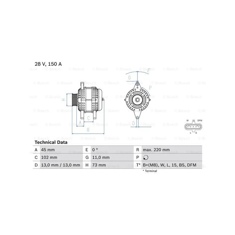 Alternateur BOSCH 0 986 084 470