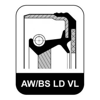 Bague d'étanchéité, vilebrequin ELRING 225.666