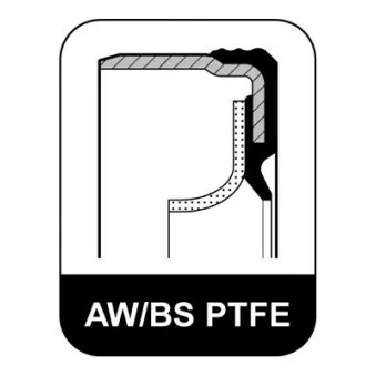 Bague d'étanchéité, vilebrequin ELRING 158.510