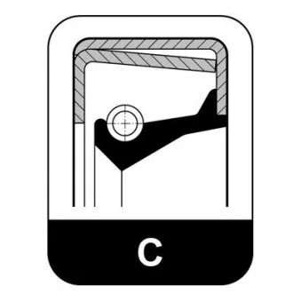 Bague d'étanchéité, moyeu de roue ELRING 044.679