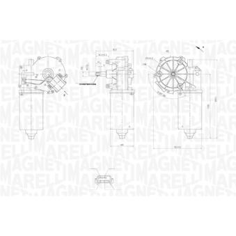 Moteur d'essuie-glace MAGNETI MARELLI 064360700010