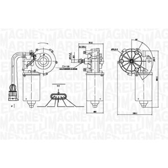Moteur d'essuie-glace MAGNETI MARELLI 064361200010