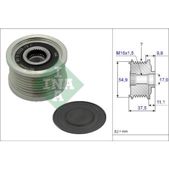 Poulie roue libre, alternateur INA 535 0235 10
