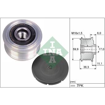 Poulie roue libre, alternateur INA 535 0309 10