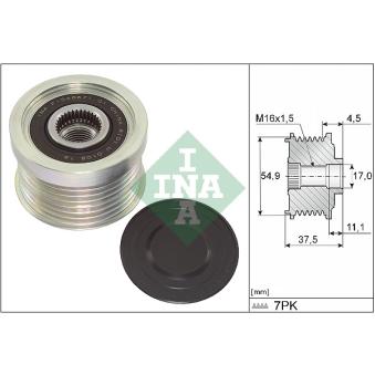 Poulie roue libre, alternateur INA 535 0349 10