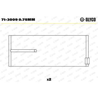 Coussinet de bielle GLYCO 71-3009 0.75mm