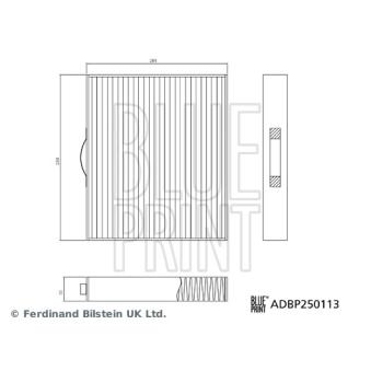 Filtre, air de l'habitacle BLUE PRINT ADBP250113