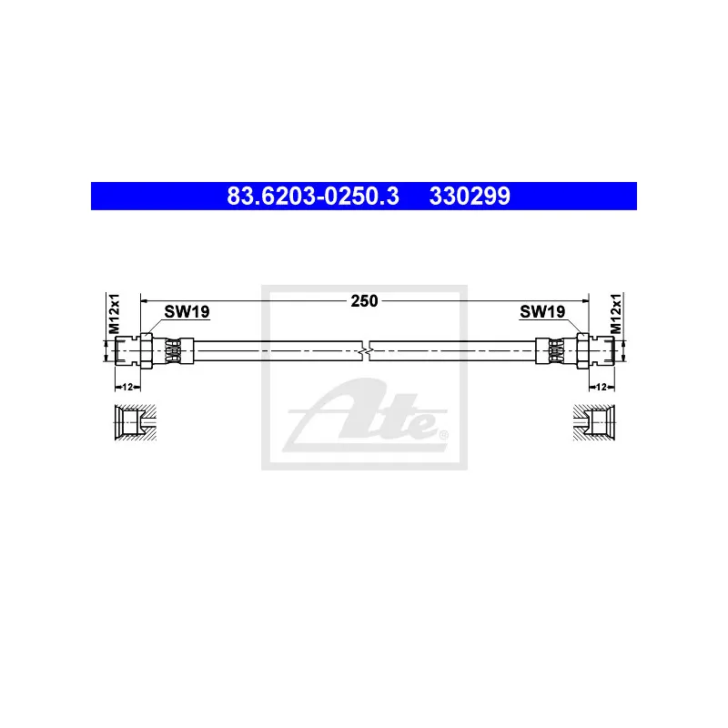 Flexible de frein ATE 83.6203-0250.3