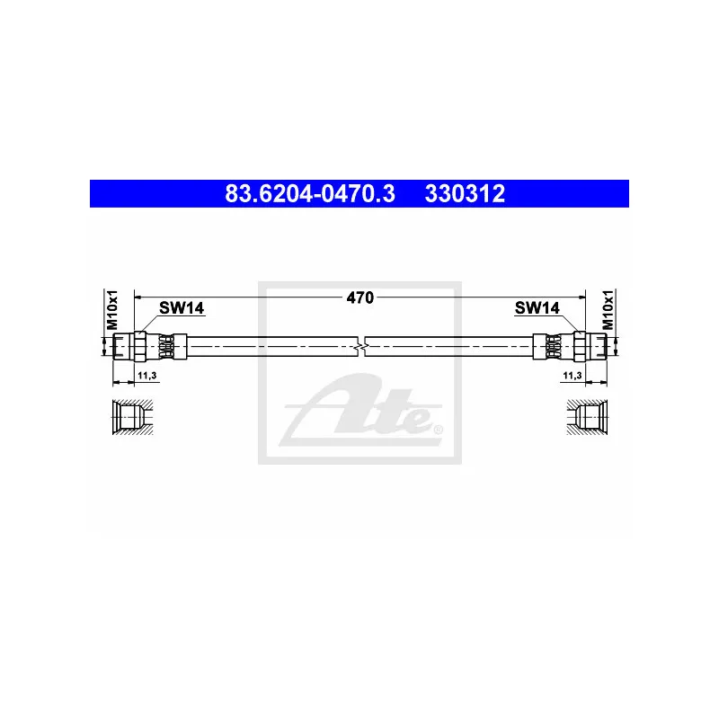 Flexible de frein ATE 83.6204-0470.3