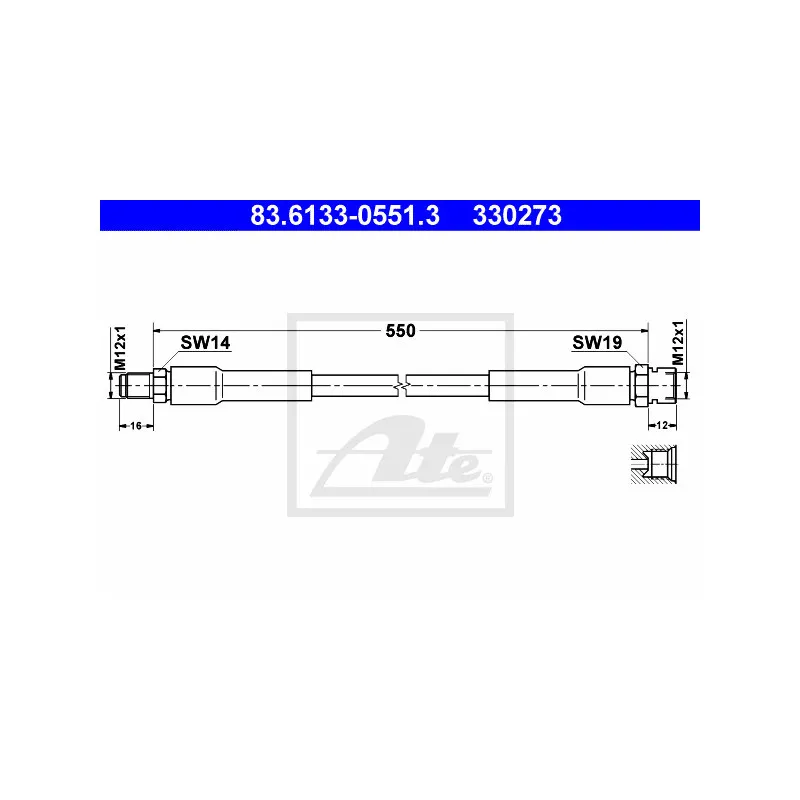 Flexible de frein ATE 83.6133-0551.3