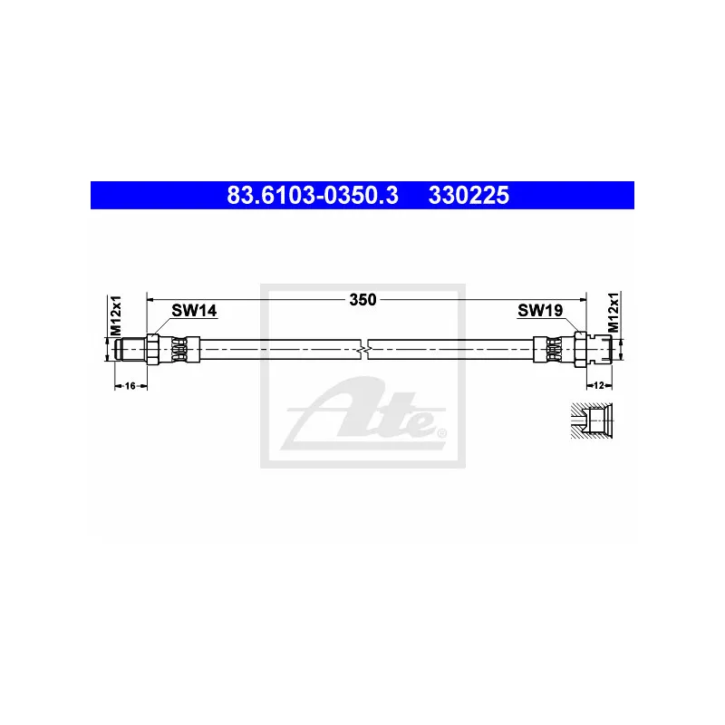 Flexible de frein ATE 83.6103-0350.3