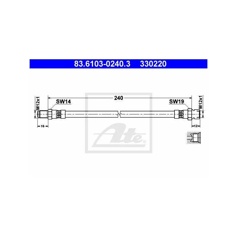Flexible de frein ATE 83.6103-0240.3