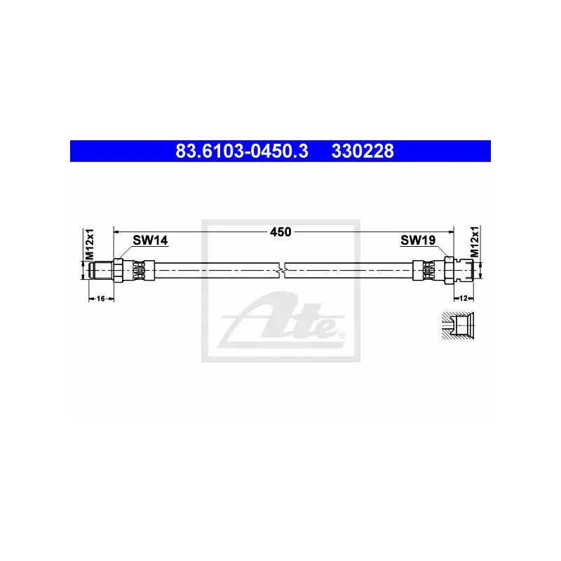 Flexible de frein ATE 83.6103-0450.3