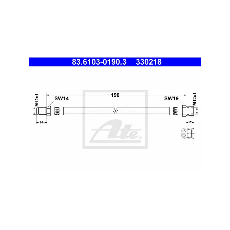 Flexible de frein ATE 83.6103-0190.3