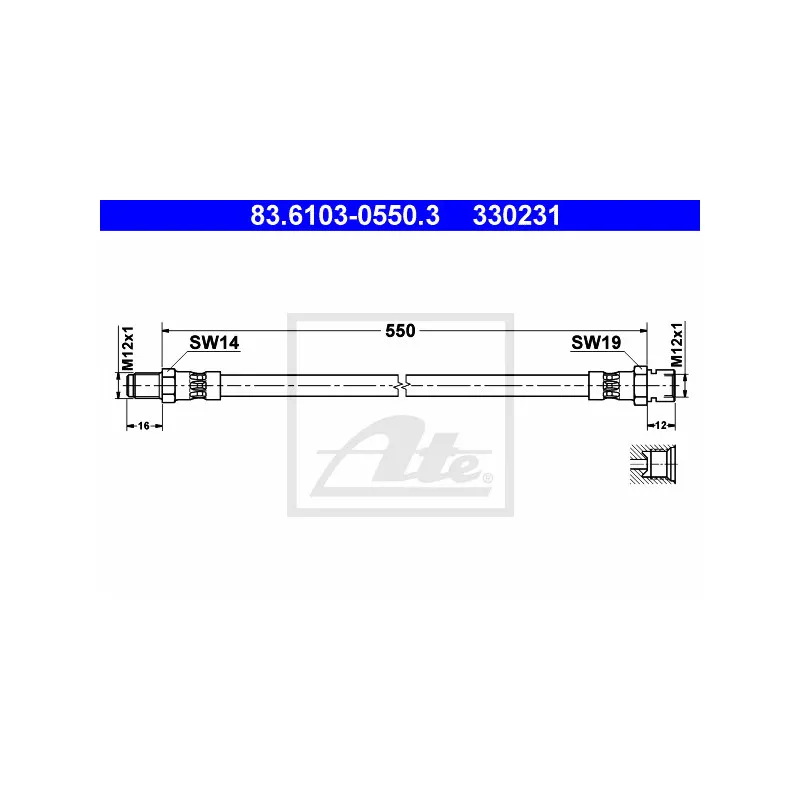 Flexible de frein ATE 83.6103-0550.3