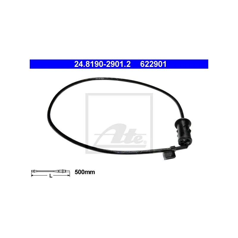 Contact d'avertissement, usure des plaquettes de frein ATE 24.8190-2901.2
