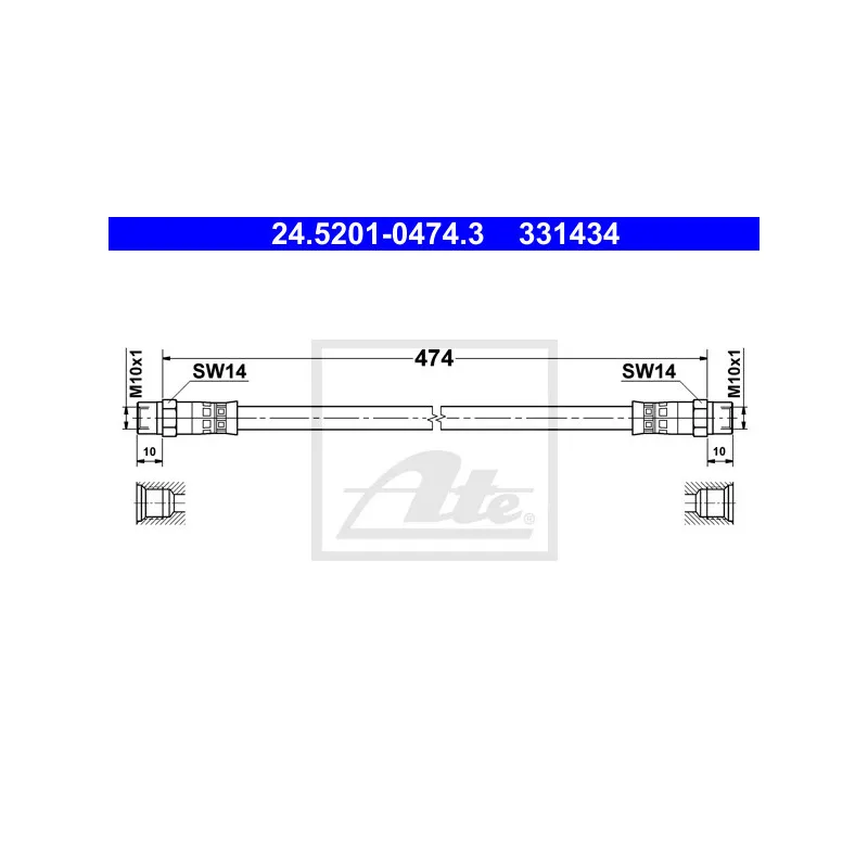 Flexible de frein ATE 24.5201-0474.3