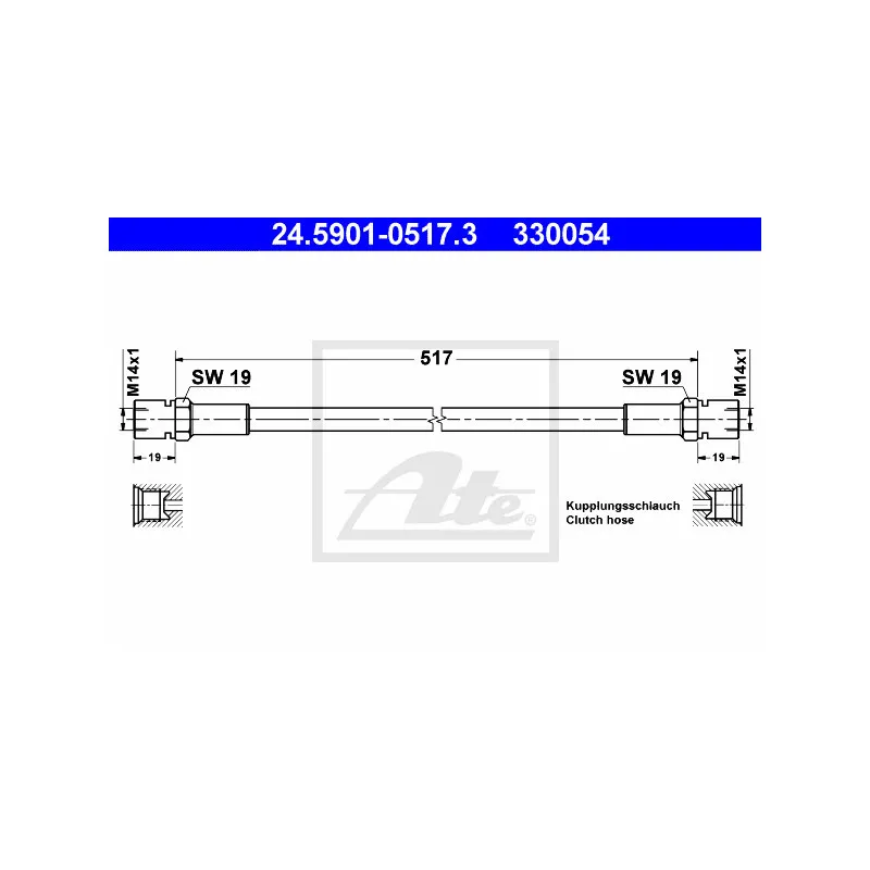 Tuyau d'embrayage ATE 24.5901-0517.3