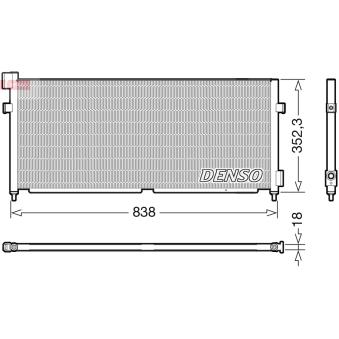 Condenseur, climatisation DENSO DCN99052