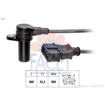 Capteur d'angle, vilebrequin FACET 9.0851