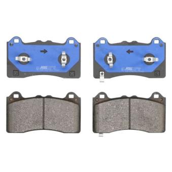 Jeu de 4 plaquettes de frein avant ABE C1Y055ABE