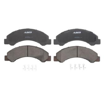 Jeu de 4 plaquettes de frein avant ABE C19011ABE