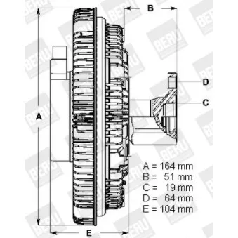 Embrayage, ventilateur de radiateur BERU LK032