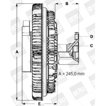 Embrayage, ventilateur de radiateur BERU LK086