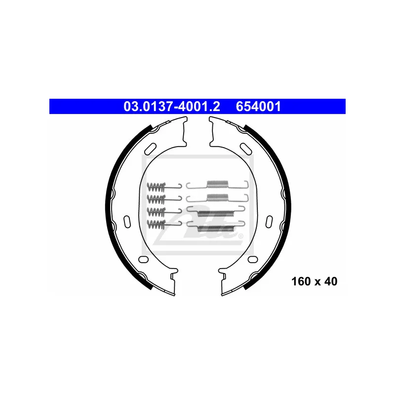 Jeu de mâchoires de frein, frein de stationnement ATE 03.0137-4001.2