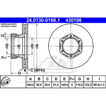 Jeu de 2 disques de frein avant ATE