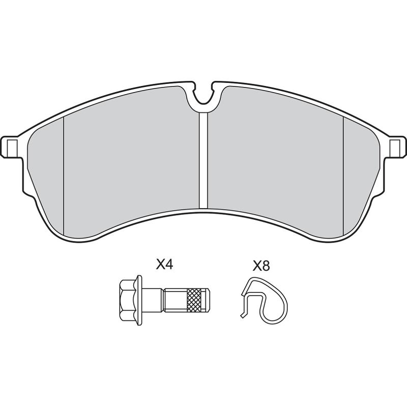 Jeu de 4 plaquettes de frein avant VALEO 302924 - Visuel 1