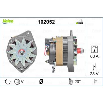 Alternateur VALEO 102052