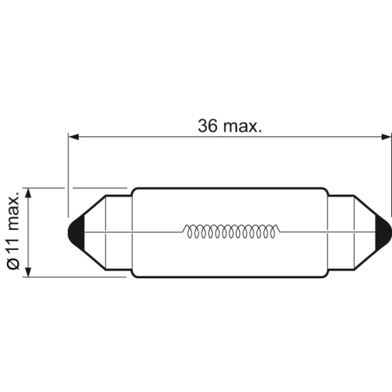 Ampoule, feu éclaireur de plaque VALEO 032217 - Visuel 1