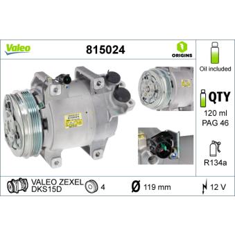 Compresseur, climatisation VALEO 815024