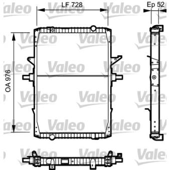 Radiateur, refroidissement du moteur VALEO 732572