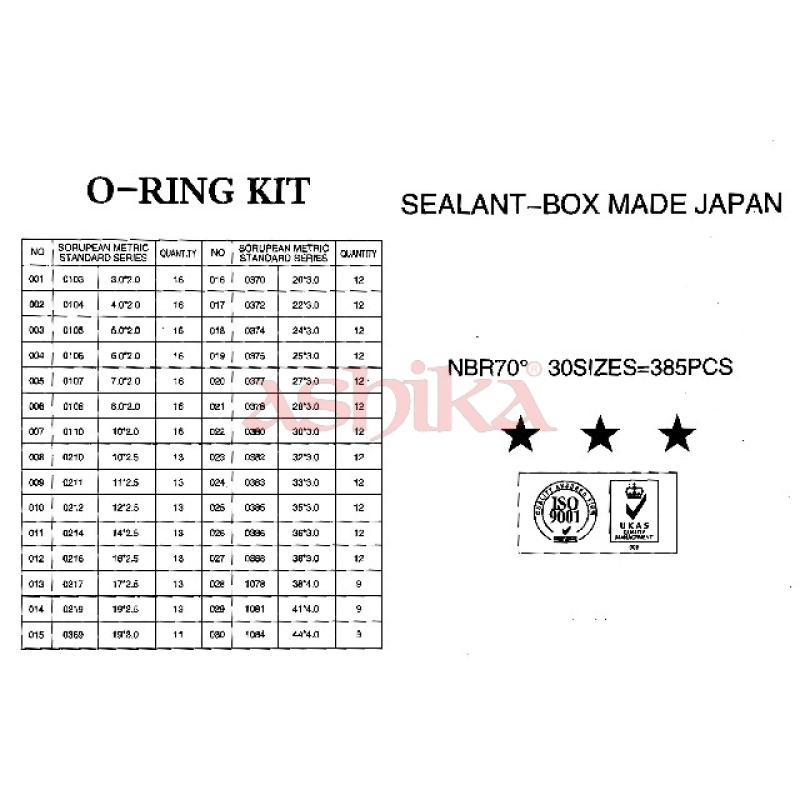 Kit de bagues d'étanchéité ASHIKA ORINGKIT - Visuel 1