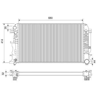 Radiateur, refroidissement du moteur VALEO 701475