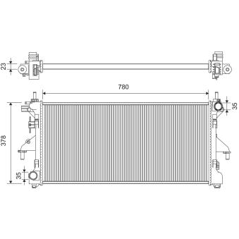 Radiateur, refroidissement du moteur VALEO 701343