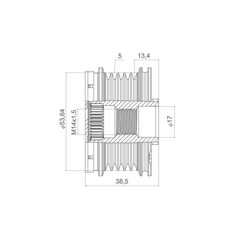 Poulie roue libre, alternateur VALEO 588444 - Visuel 2