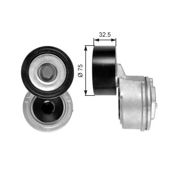 Tendeur de courroie, courroie trapézoïdale à nervures GATES T38640