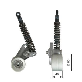 Tendeur de courroie, courroie trapézoïdale à nervures GATES T38698