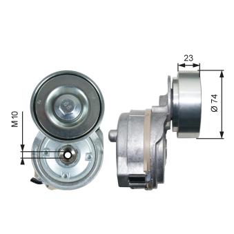 Tendeur de courroie, courroie trapézoïdale à nervures GATES
