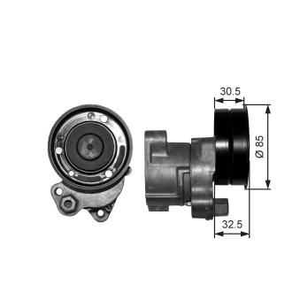 Tendeur de courroie, courroie trapézoïdale à nervures GATES T38572